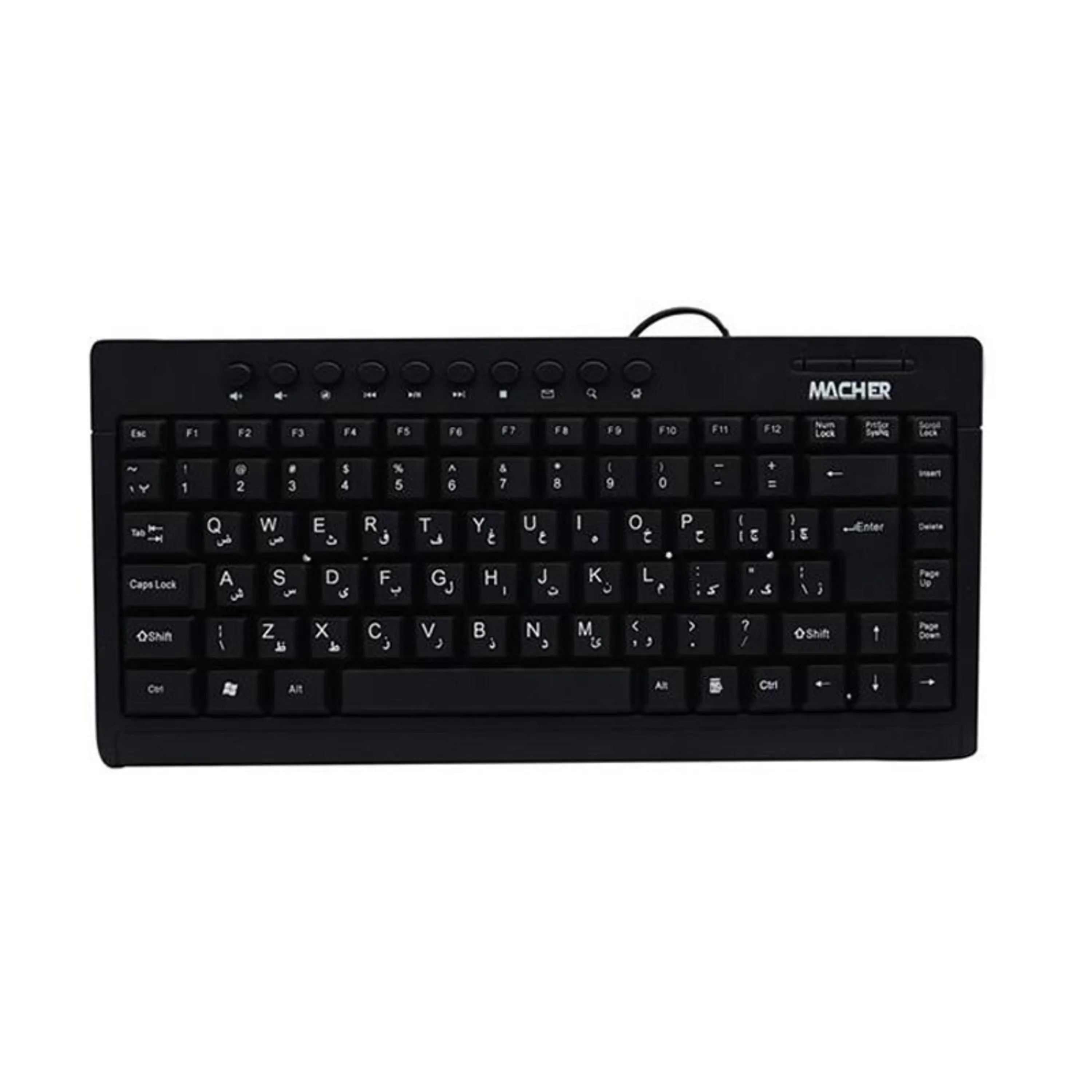 کیبورد سیم دار میچر سری مینی مدل Macher Mini MR-306 | شناسه کالا KT-001074 کیبورد سیم دار میچر سری مینی مدل Macher Mini MR-306 | شناسه کالا KT-001074